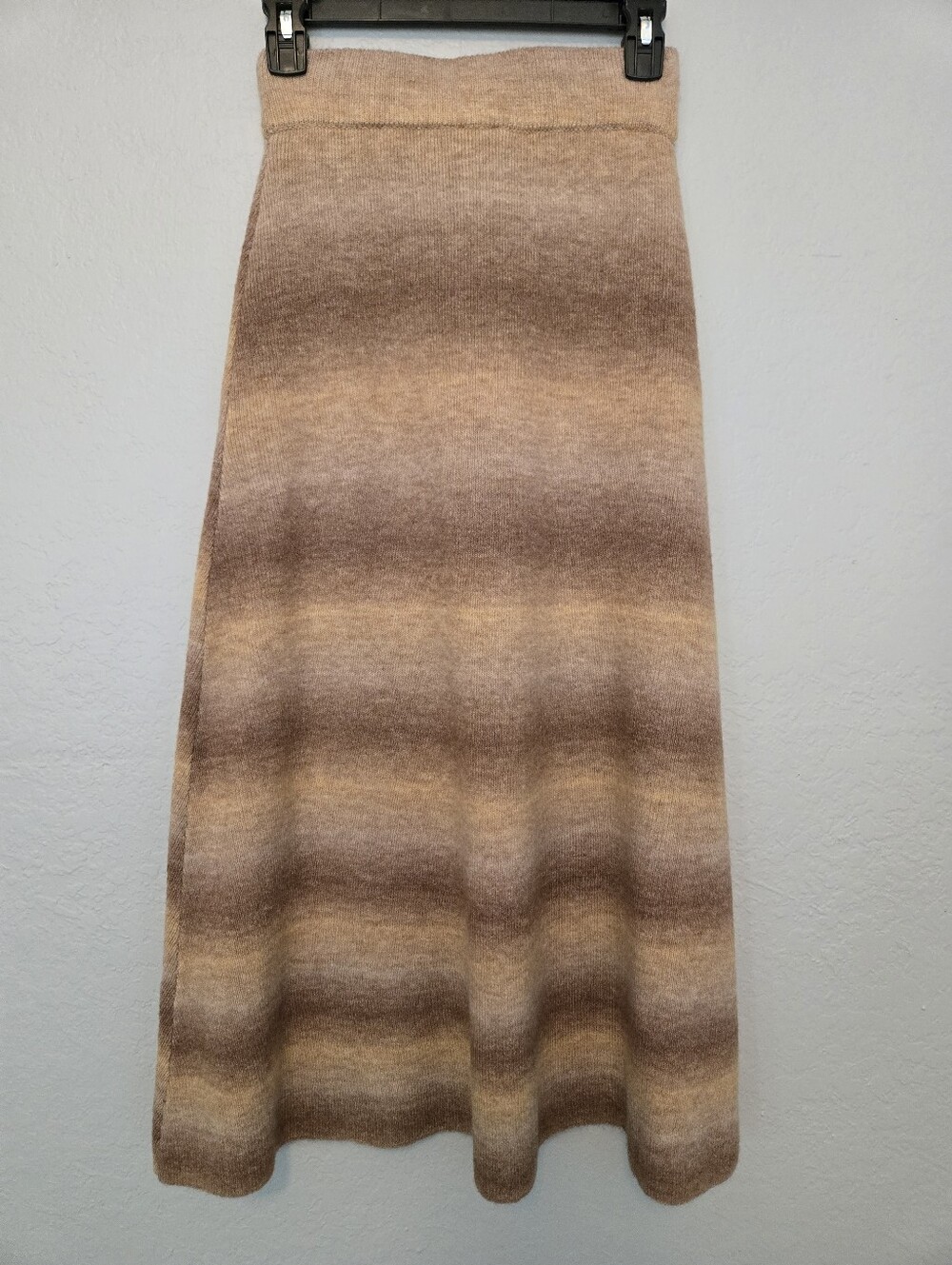 Talisman Caramel Ombre Knit A-line Midi Skirt Size XS - Picture 3 of 6